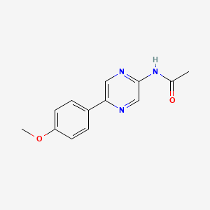 molecular formula C13H13N3O2 B12935658 N-(5-(4-Methoxyphenyl)pyrazin-2-yl)acetamide CAS No. 144465-03-2