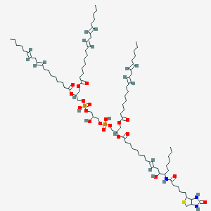 3-((Hydroxy(2-hydroxy-3-((hydroxy(2-((12-hydroxy-13-(5-(2-oxohexahydro-1H-thieno[3,4-d]imidazol-4-yl)pentanamido)nonadec-9-enoyl)oxy)-3-(octadeca-9,12-dienoyloxy)propoxy)phosphoryl)oxy)propoxy)phosphoryl)oxy)propane-1,2-diyl bis(octadeca-9,12-dienoate)
