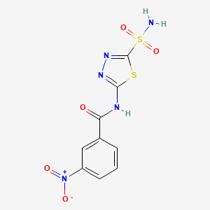 3-nitro-N-(5-sulfamoyl-1,3,4-thiadiazol-2-yl)benzamide