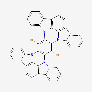 3,24-dibromo-1,5,22,26-tetrazatridecacyclo[24.16.2.212,15.02,25.04,23.05,13.06,11.014,22.016,21.027,32.033,44.036,43.037,42]hexatetraconta-2,4(23),6,8,10,12,14,16,18,20,24,27,29,31,33(44),34,36(43),37,39,41,45-henicosaene