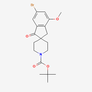 tert-Butyl 6-bromo-4-methoxy-1-oxo-1,3-dihydrospiro[indene-2,4'-piperidine]-1'-carboxylate