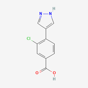 3-Chloro-4-(1H-pyrazol-4-yl)benzoic acid