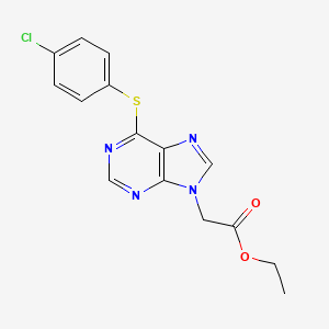 Ethyl 2-[6-(4-chlorophenyl)sulfanylpurin-9-yl]acetate