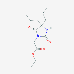 Ethyl 2-(2,5-dioxo-4,4-dipropylimidazolidin-1-yl)acetate