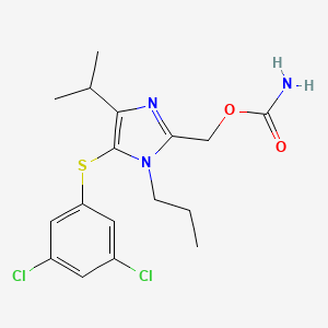 B12935927 2-Carbamoyloxymethyl-5-(3,5-dichlorophenylthio)-4-isopropyl-1-n-propyl-1H-imidazole CAS No. 178979-41-4