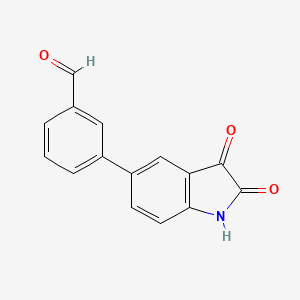 molecular formula C15H9NO3 B12936330 3-(2,3-Dioxoindolin-5-yl)benzaldehyde CAS No. 893736-45-3