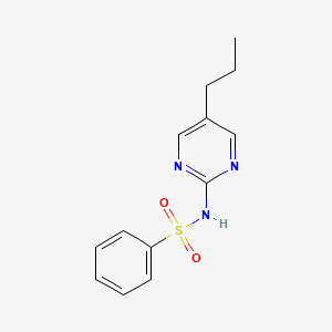 N-(5-Propylpyrimidin-2-yl)benzenesulfonamide