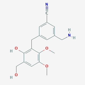 3-(Aminomethyl)-5-(2-hydroxy-3-(hydroxymethyl)-5,6-dimethoxybenzyl)benzonitrile