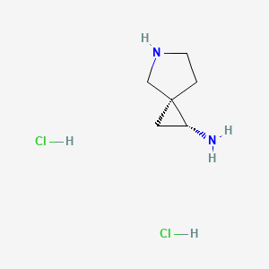 molecular formula C6H14Cl2N2 B12936460 (1R,3S)-5-Azaspiro[2.4]heptan-1-amine dihydrochloride 