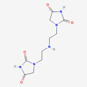 molecular formula C10H15N5O4 B12936535 1,1'-(Iminodiethane-2,1-diyl)bisimidazolidine-2,4-dione CAS No. 94136-06-8