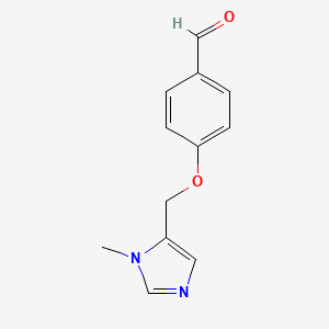 molecular formula C12H12N2O2 B12936678 4-((1-Methyl-1H-imidazol-5-yl)methoxy)benzaldehyde CAS No. 646071-63-8