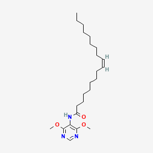 molecular formula C24H41N3O3 B12936706 N-(4,6-Dimethoxypyrimidin-5-yl)oleamide 