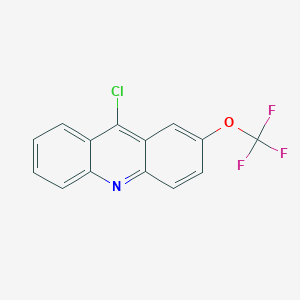 molecular formula C14H7ClF3NO B12936740 9-Chloro-2-(trifluoromethoxy)acridine CAS No. 741281-21-0