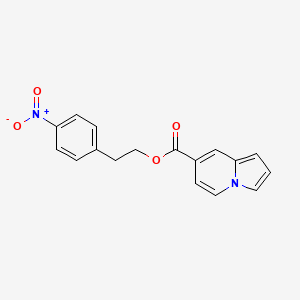 molecular formula C17H14N2O4 B12936750 4-Nitrophenethyl indolizine-7-carboxylate 