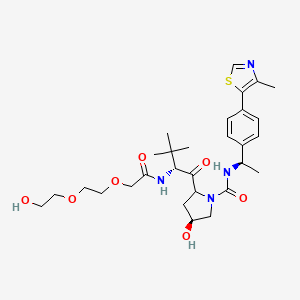 (4S)-4-Hydroxy-2-((R)-2-(2-(2-(2-hydroxyethoxy)ethoxy)acetamido)-3,3-dimethylbutanoyl)-N-((R)-1-(4-(4-methylthiazol-5-yl)phenyl)ethyl)pyrrolidine-1-carboxamide