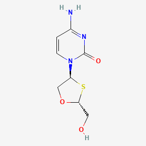 molecular formula C8H11N3O3S B12936798 trans-2'-Deoxy-3'-oxa-4'-thiocytidine (Apricitabine) 