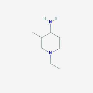 molecular formula C8H18N2 B12936805 1-Ethyl-3-methylpiperidin-4-amine 