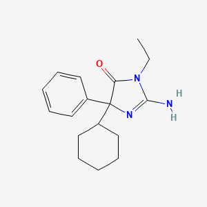 2-Amino-5-cyclohexyl-3-ethyl-5-phenyl-3,5-dihydro-4H-imidazol-4-one