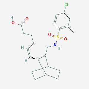 molecular formula C22H30ClNO4S B12936890 (5Z)-6-[(2R)-3-[(4-Chloro-2-methylbenzenesulfonamido)methyl]bicyclo[2.2.2]octan-2-yl]hex-5-enoic acid 