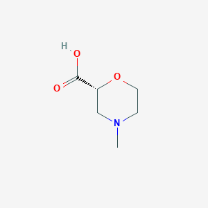 molecular formula C6H11NO3 B12936912 (R)-4-Methylmorpholine-2-carboxylic acid 