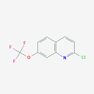 molecular formula C10H5ClF3NO B12936931 2-Chloro-7-(trifluoromethoxy)quinoline CAS No. 1352443-25-4