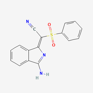 2-(3-Amino-1H-isoindol-1-ylidene)-2-(phenylsulfonyl)acetonitrile