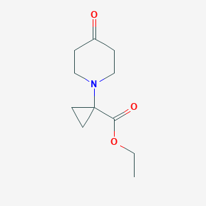 Ethyl 1-(4-oxopiperidin-1-yl)cyclopropane-1-carboxylate