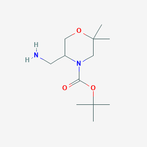 tert-Butyl 5-(aminomethyl)-2,2-dimethylmorpholine-4-carboxylate