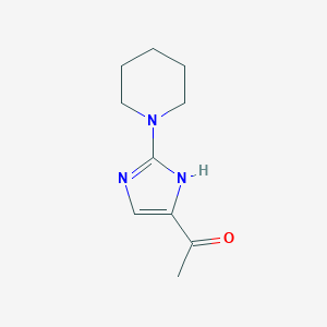 molecular formula C10H15N3O B12937025 1-[2-(Piperidin-1-yl)-1H-imidazol-5-yl]ethan-1-one CAS No. 88723-39-1