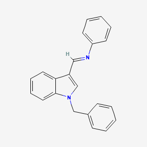 N-((1-Benzyl-1H-indol-3-yl)methylene)aniline