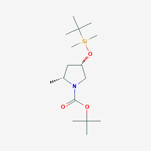 tert-Butyl (2R,4S)-4-((tert-butyldimethylsilyl)oxy)-2-methylpyrrolidine-1-carboxylate