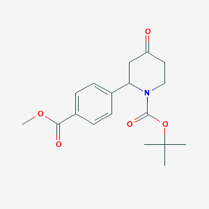 tert-Butyl 2-(4-(methoxycarbonyl)phenyl)-4-oxopiperidine-1-carboxylate