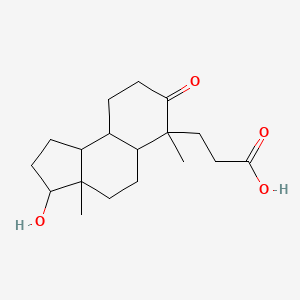 3-(3-Hydroxy-3a,6-dimethyl-7-oxododecahydro-1H-cyclopenta[a]naphthalen-6-yl)propanoic acid