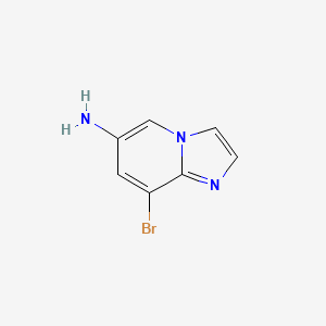 molecular formula C7H6BrN3 B12937374 8-Bromoimidazo[1,2-a]pyridin-6-amine 