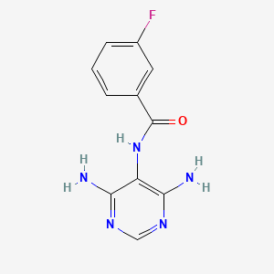 N-(4,6-diaminopyrimidin-5-yl)-3-fluorobenzamide