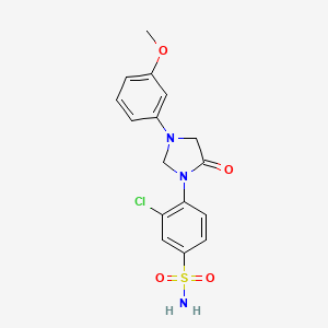 Benzenesulfonamide, 3-chloro-4-(3-(3-methoxyphenyl)-5-oxo-1-imidazolidinyl)-