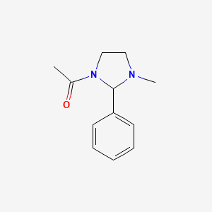 1-(3-Methyl-2-phenylimidazolidin-1-yl)ethanone