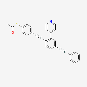 S-(4-((4-(Phenylethynyl)-2-(pyridin-4-yl)phenyl)ethynyl)phenyl) ethanethioate