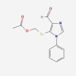 ((4-Formyl-1-phenyl-1H-imidazol-5-yl)selanyl)methyl acetate