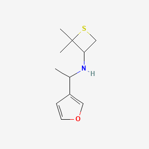 N-(1-(Furan-3-yl)ethyl)-2,2-dimethylthietan-3-amine