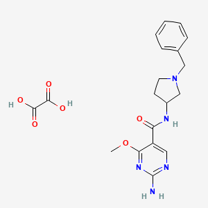 2-Amino-N-(1-benzyl-3-pyrrolidinyl)-4-methoxy-5-pyrimidinecarboxamide oxalate