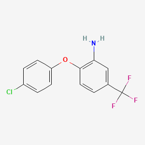 B1293774 2-(4-Chlorophenoxy)-5-(trifluoromethyl)aniline CAS No. 349-20-2