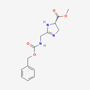 1H-Imidazole-4-carboxylic acid, 4,5-dihydro-2-[[[(phenylmethoxy)carbonyl]amino]methyl]-, methyl ester, (S)-