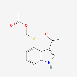 ((3-Acetyl-1H-indol-4-yl)thio)methyl acetate