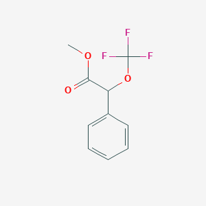 molecular formula C10H9F3O3 B12938160 Methyl 2-phenyl-2-(trifluoromethoxy)acetate 