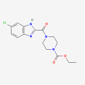 ethyl 4-(6-chloro-1H-benzimidazole-2-carbonyl)piperazine-1-carboxylate