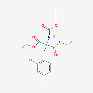 Diethyl 2-((tert-butoxycarbonyl)amino)-2-(2-chloro-4-methylbenzyl)malonate