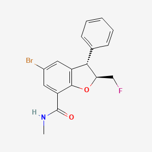 Rel-(2S,3S)-5-bromo-2-(fluoromethyl)-N-methyl-3-phenyl-2,3-dihydrobenzofuran-7-carboxamide