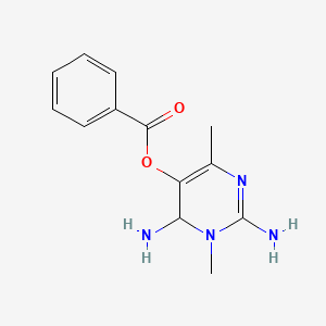 2,6-Diamino-1,4-dimethyl-1,6-dihydropyrimidin-5-yl benzoate