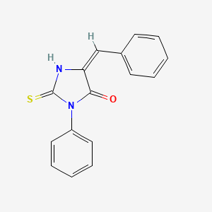 (5E)-5-benzylidene-2-mercapto-3-phenyl-3,5-dihydro-4H-imidazol-4-one